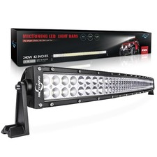 MICTUNING 42" Curved LED Light Bar 240W Combo Beam for Offroad Truck SUV 4x4