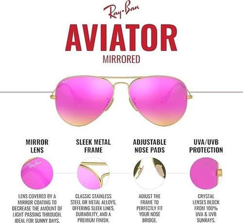 Ray ban aviator 3025 miroir - ban,