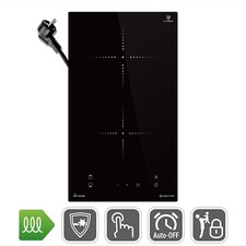 Plaque Induction 30cm 3,3 kW 2 Zones de cuisson 9 niveaux de puissance