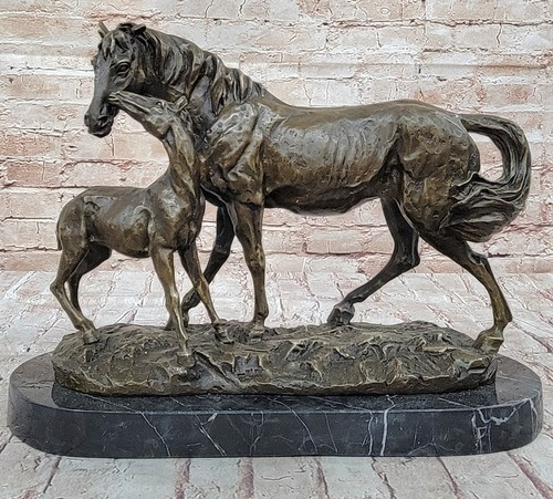Solid bronze horses statue - bronze,