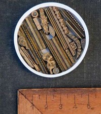 Lot de fers à dorer plaque matériel reliure dorure ancien cuir bronze/laiton ~