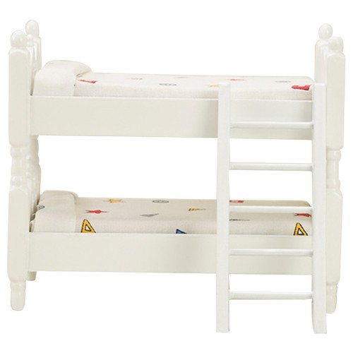 White wooden mini bunk bed - mini,