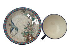 TASSE ET SOUS TASSE EN EMAUX