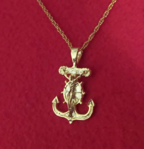 Collier médaillon ancre - collier,