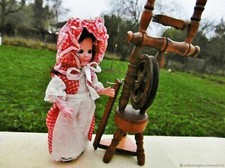 Antique Wheel for Antique Furniture Doll France Antique Furniture Spinning Wheel 
