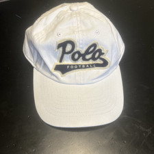 Ralph Lauren Polo Hat Casquette de baseball patch "Polo Football VTG Rare Small