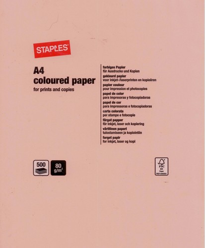 Ramette papier staples 500f - papier,