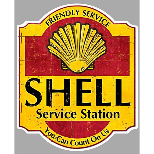 Shell service station sticker - service,