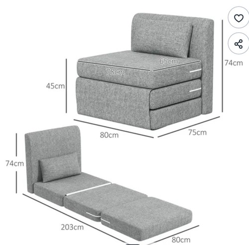 Fauteuil lit 2en1