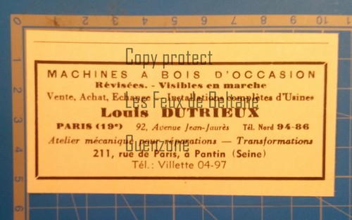 Machine bois louis dutrieux - machine, a