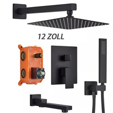 Robinet Système de Douche Pluviométrie Encastré Mural Douchette Colonne 12 INCH