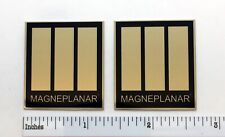 Magneplanar Square Gold Speaker Badge Logo Emblem Pair Magnepan 