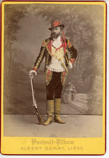 Damry, Liège, acteur à identifier  Vintage albumen print Tirage albuminé aquar