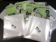 100 POCHETTES 19x19,5cm plastiques DISQUES VINYLES 45 TOURS 19x19cm