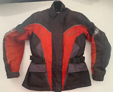 Richa Ladies Motorcycle Textile Jacket size DL Black/Red Thermal lining **READ**