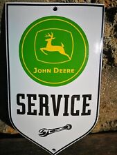 Plaque émaillée JOHN DEERE SERVICE Enamel Sign no Massey Ferguson Mc Cormik Ford