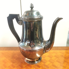 ERCUIS THEIERE ou VERSEUSE Longue Style Art Deco Metal Argene & Ebene 9MAG 26/08