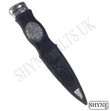 Kilt Sécurité Sgian Dubh Argent Tétine Étain Montage avec Différents Pierres -