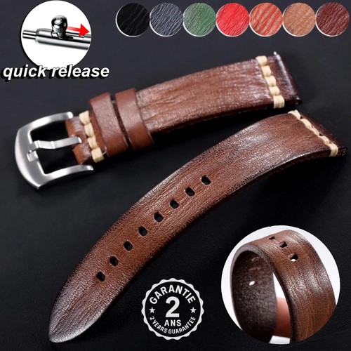 Bracelet montre cuir - bracelet,