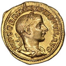 Roman coin - Gordian III - Gold Aureus - Roma - Pedigree - Emile Bourgey