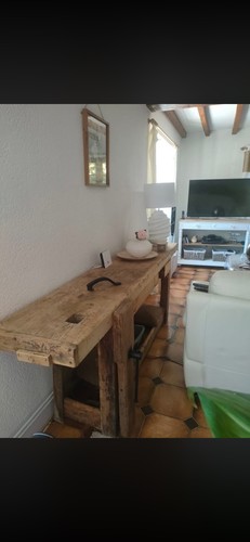 Superbe établi bois ancien