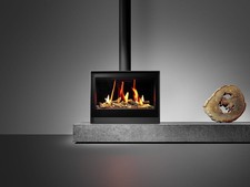 Poêle à gas design, confort