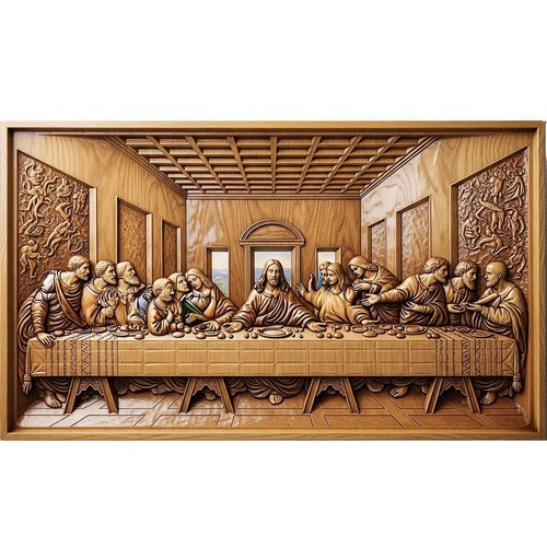Last supper stl - for, cnc