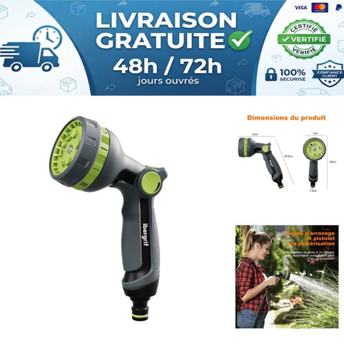 Pistolet arrosage jardin - , 8