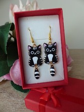Boucles d'Oreilles Motif Chat