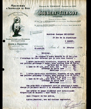PARIS XI°: FACTORY de NEMOURS 77 / WOOD MACHINES "JOUBERT & TIERSOT" letter 1920