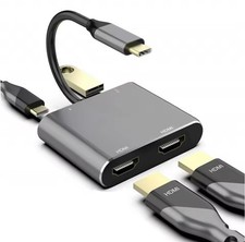 Hub USB-C 4-en-1 Dual HDMI 4K