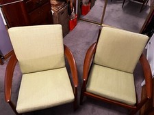 Teak Lounge Chairs by Grete Jalk, circa 1965 - Modern Mid Century