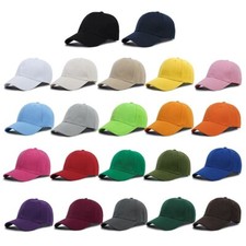 Classic Adjustable Baseball Snapback Hat Men Women Plain Flat Hip Hop Cap Visor