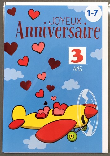 Carte anniversaire joyeux - carte,