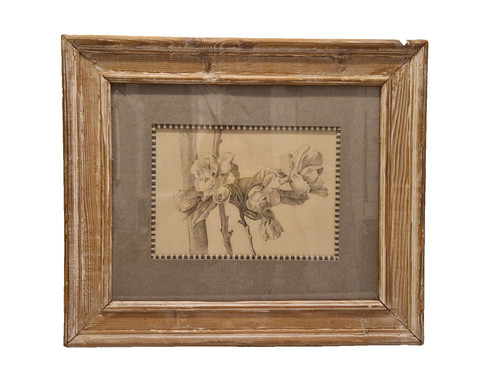 Dessin crayon gris fleurs - dessin, "fleurs
