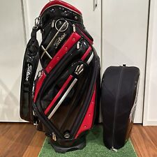 Sac de golf Titleist émail noir carry cart caddy bag rare utilisé au Japon