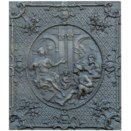 Plaque cheminée fonte - cheminée,