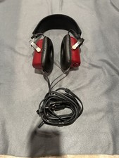 Vintage 70's JVC HM-100E Binaural Mic Microphone Stereo Boombox Headphones Red