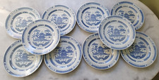 10 Assiettes Vintage en Porcelaine d' Asie (diamètre; 20,5 cm) Bon état
