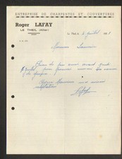 LE THEIL (03) FRAMES & BLANKETS "Roger LAFAY" in 1955