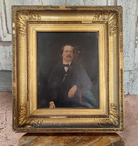 Portrait xixeme huile sur - portrait,