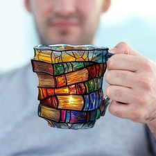 Tasse de livre peinte 3D tasse