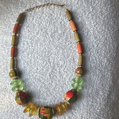 Collier vintage multicolore