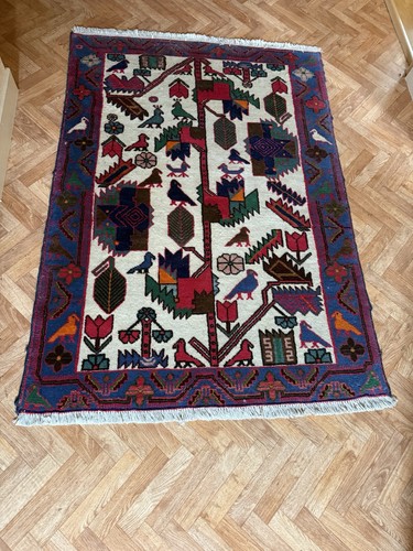 Tapis deco laine noué main - tapis,