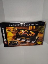 Swissmar KF-77041 Classic 1200-Watts Rectangular 8 Person Raclette NEW OPEN BOX
