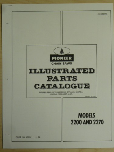 Pioneer models 2200 and - 2200, 2270