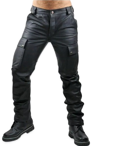 Pantalon cargo cuir - cargo,