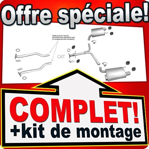 Ligne pot échappement - d'échappement, pour