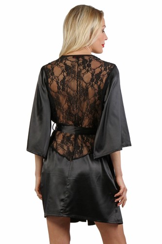 Robe kimono satinée - robe,