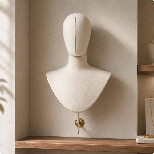 Buste mural mannequin - en, tissu